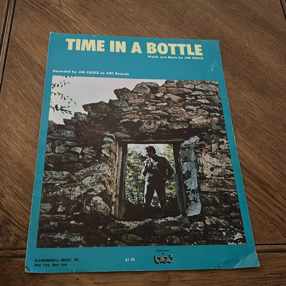 Vintage sheet music Time in a Bottle by Jim Croce - Picture 1 of 4